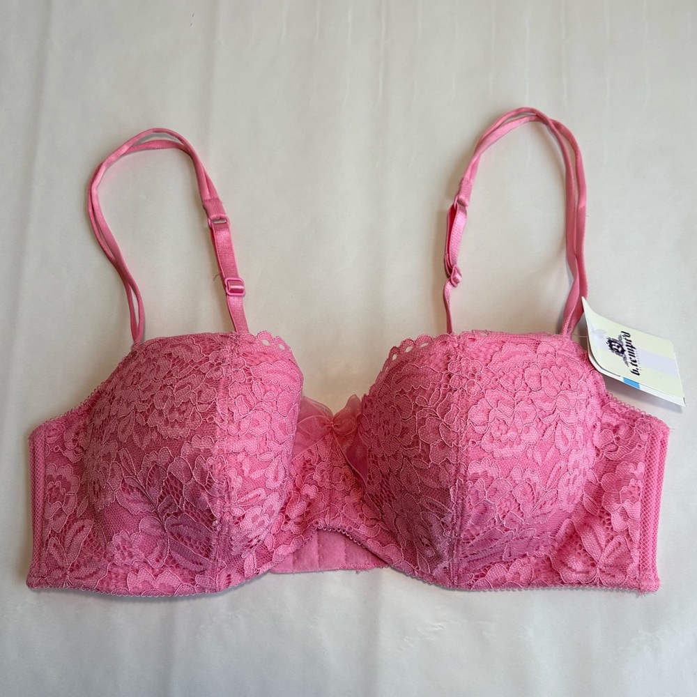 b.tempt'd by Wacoal Ciao Bella balconette bra in pink lace Size 36C NWT
